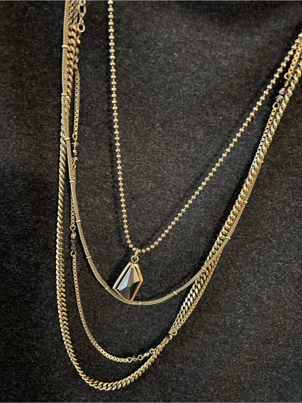 Silpada KR Collection brass layered necklace
